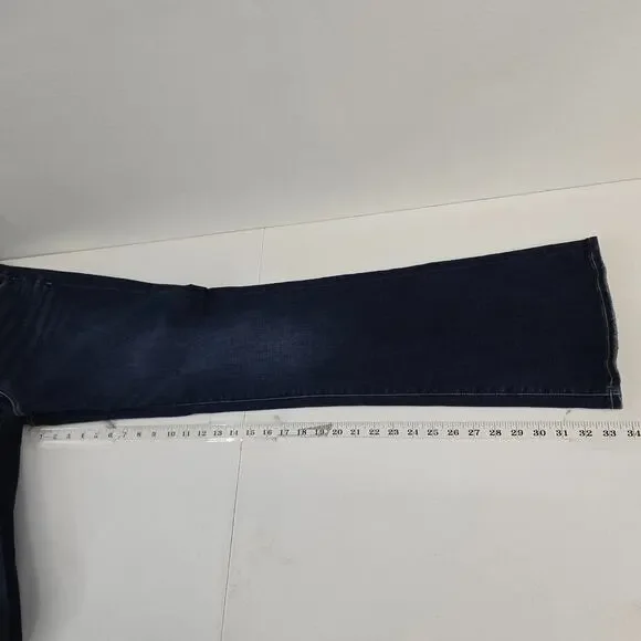 American Eagle high-rise skinny kick jeans blue denim womens next level 14 long - Picture 5 of 11